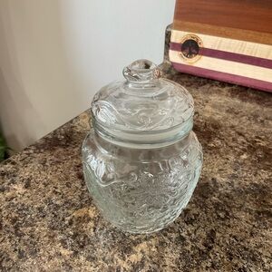 Elegant Clear Glass Jar with Lid